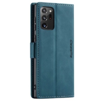 Samsung Galaxy Note 20 Ultra (N986F) CaseMe Retro solīds atvēramais ādas zaļš maciņš - maks | Vacins.lv