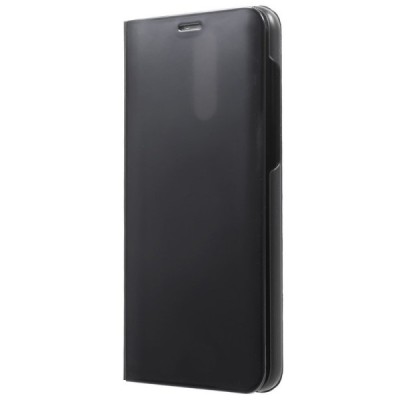 Huawei Mate 10 Lite plastmasas atvērams melns ādas maciņš | Vacins.lv