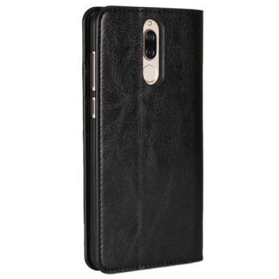 Huawei Mate 10 Lite „Split“ juodas odinis atverčiamas dėklas - knygutė | Priedai.lt