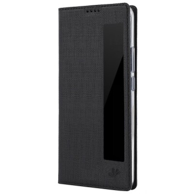 Huawei Mate 10 Pro „Vili“ S View Cover atverčiamas juodas dėklas su langeliu | Priedai.lt