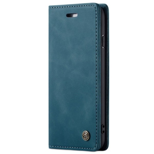 „CaseMe“ Retro solīds atvēramais ādas maciņš - zaļš (iPhone 6 / 6s / 7 / 8 / SE 2020 / SE 2022)