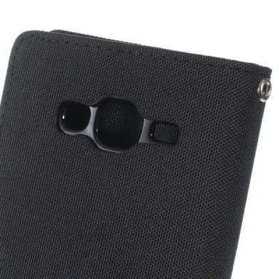 „Mercury“ Bravo Diary Samsung Galaxy J5 2015 (J500F) melns maciņš | Vacins.lv