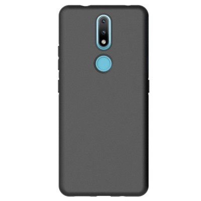Nokia 2.4 juodas kieto silikono TPU ploniausias pasaulyje dėklas - nugarėlė | Priedai.lt