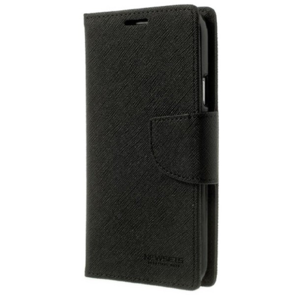 „Mercury“ Fancy atvēramais maciņš - melns (Galaxy S6)