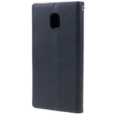 Mercury Blue Moon Samsung Galaxy J5 2017 (J530) atvērams zils ādas maciņš - maks | Vacins.lv