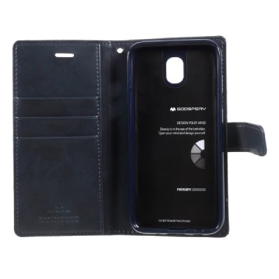 Mercury Blue Moon Samsung Galaxy J5 2017 (J530) atvērams zils ādas maciņš - maks | Vacins.lv