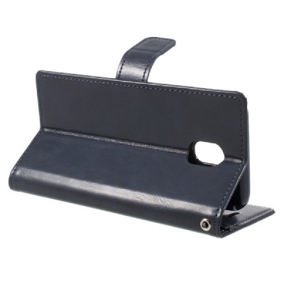 Mercury Blue Moon Samsung Galaxy J5 2017 (J530) atvērams zils ādas maciņš - maks | Vacins.lv