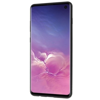 Samsung Galaxy S10 (G973) elegants „IPAKY“ Royal dzidrs (caurspīdīgs) silikona apvalks (apmales melnā krāsā) | Vacins.lv