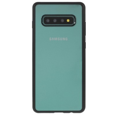 Samsung Galaxy S10 (G973) elegants „IPAKY“ Royal dzidrs (caurspīdīgs) silikona apvalks (apmales melnā krāsā) | Vacins.lv