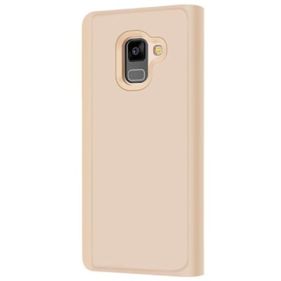 Samsung Galaxy A8 2018 (A530F) plastikinis atverčiamas auksinis dėklas | Priedai.lt