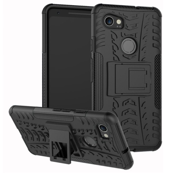 „Kickstand“ pastiprinātas aizsardzības apvalks - melns (Pixel 2 XL)