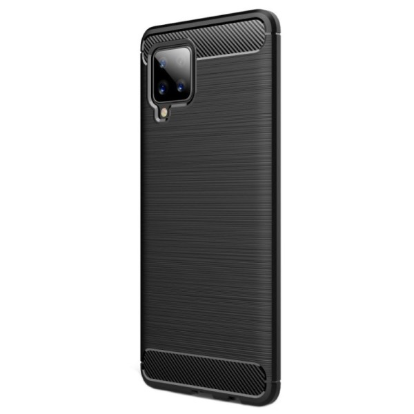 „Carbon“ kieto silikono (TPU) dėklas - juodas (Galaxy A42 5G)