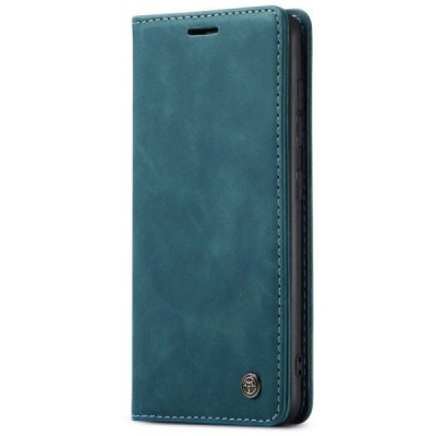 Samsung Galaxy A42 5G CaseMe Retro solīds atvēramais ādas zaļš maciņš - maks | Vacins.lv