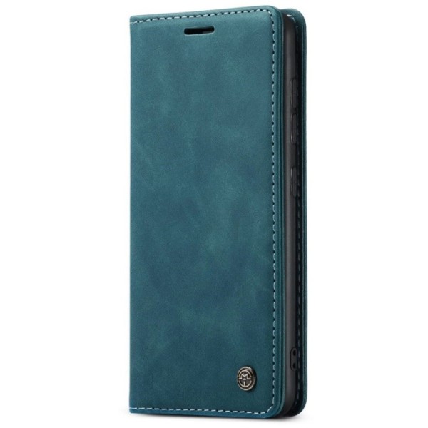 „CaseMe“ Retro solīds atvēramais ādas maciņš - zaļš (Galaxy A42 5G)