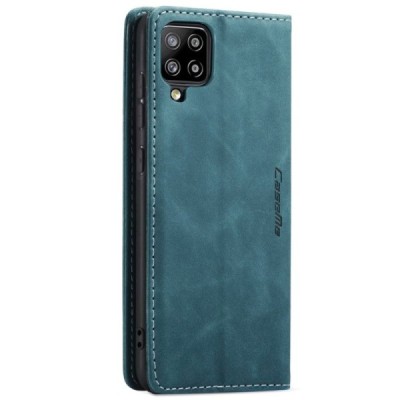 Samsung Galaxy A42 5G CaseMe Retro solīds atvēramais ādas zaļš maciņš - maks | Vacins.lv