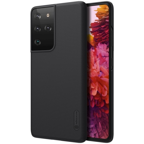 „Nillkin“ Frosted Shield apvalks - melns (Galaxy S21 Ultra)