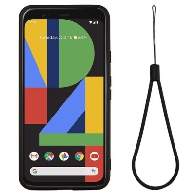 Google Pixel 5 „Shell“ cieta silikona (TPU) melns apvalks | vacins.lv