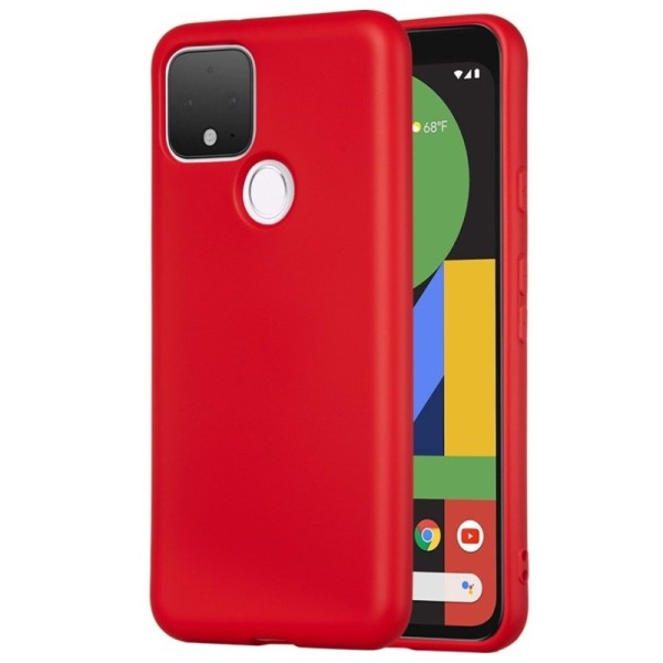 „Shell“ cieta silikona (TPU) apvalks - sarkans (Pixel 5)