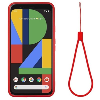 Google Pixel 5 „Shell“ cieta silikona (TPU) sarkans apvalks | vacins.lv