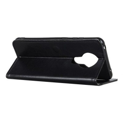 Nokia 3.4 atverčiamas juodas odinis dėklas, knygutė - piniginė | Priedai.lt