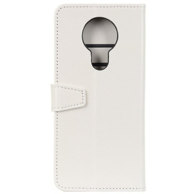 Nokia 3.4 atverčiamas baltas odinis dėklas, knygutė - piniginė | Priedai.lt