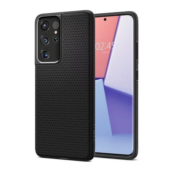 „Spigen“ Liquid Air apvalks - melns (Galaxy S21 Ultra)