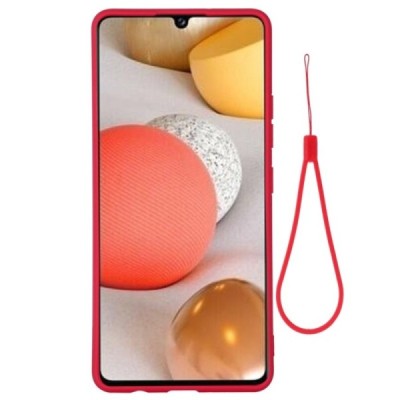 Samsung Galaxy A42 5G „Shell“ cieta silikona (TPU) sarkans apvalks | vacins.lv