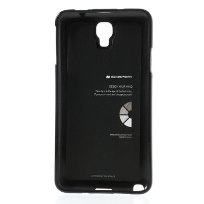 Mercury juodas Samsung Galaxy Note 3 Neo TPU kieto silikono dėklas (nugarėlė) / Priedai.lt