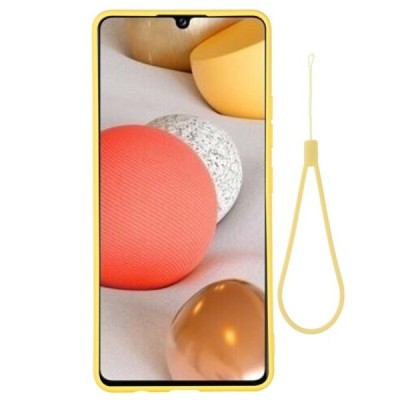 Samsung Galaxy A42 5G „Shell“ cieta silikona (TPU) dzeltens apvalks | vacins.lv