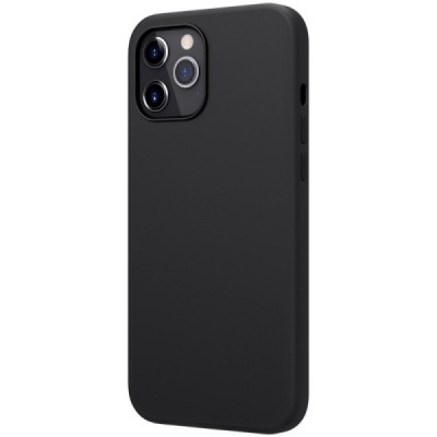Apple iPhone 12 Pro Max „Nillkin“ Flex Liquid Silicone melns vāciņš, apvalks | Vacins.lv