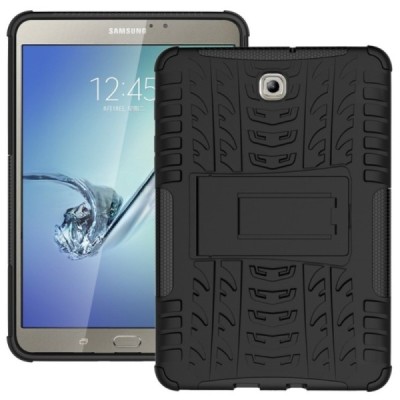 Samsung Galaxy Tab S2 8.0 (T715, T710) pastiprinātas aizsardzības melns apvalks  | Vacins.lv