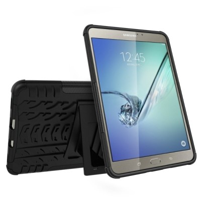 Samsung Galaxy Tab S2 8.0 (T715, T710) pastiprinātas aizsardzības melns apvalks  | Vacins.lv
