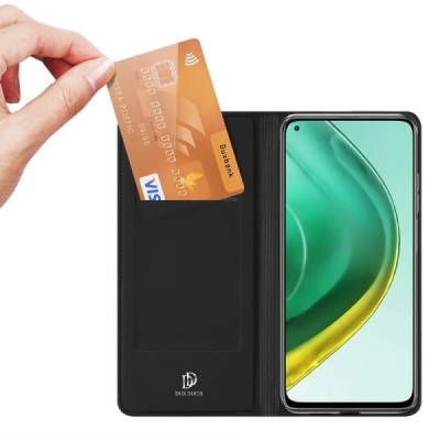 Xiaomi Mi 10T (Mi 10T Pro) Dux Ducis Skin sērijas melns ādas atvērams maciņš | Vacins.lv