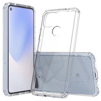 Google Pixel 4A 5G kieto silikono TPU skaidrus akrilo dėklas - nugarėlė | Priedai.lt