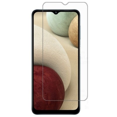 Samsung Galaxy A12 (A125F) „Calans“ 9H Tempered Glass sustiprintos apsaugos skaidrus pilnai dengiantis apsauginis ekrano stiklas