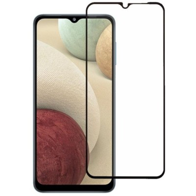 Samsung Galaxy A12 (A125F) „Rurihai“ 9H Tempered Glass sustiprintos apsaugos juodas pilnai dengiantis apsauginis ekrano stiklas