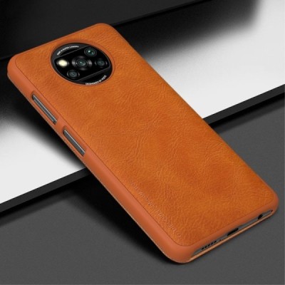 Greznais „Nillkin“ Qin sērijas ādas atvērams brūns Xiaomi Mi 10T Lite 5G | Vacins.lv