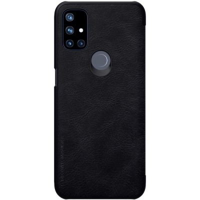 Greznais „Nillkin“ Qin sērijas ādas atvērams melns OnePlus Nord N10 5G | Vacins.lv