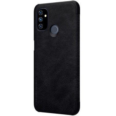 Greznais „Nillkin“ Qin sērijas ādas atvērams melns OnePlus Nord N100 | Vacins.lv