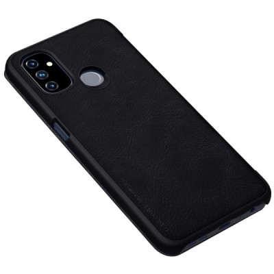 Greznais „Nillkin“ Qin sērijas ādas atvērams melns OnePlus Nord N100 | Vacins.lv