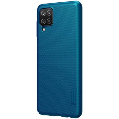 Samsung Galaxy A12 (A125F) Nillkin Frosted Shield mėlynas plastikinis dėklas, nugarėlė | Priedai.lt