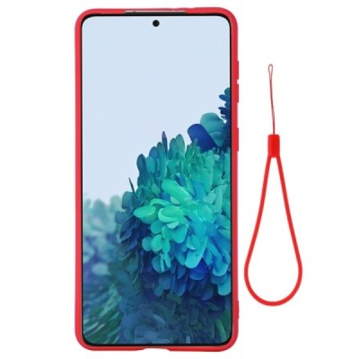 Samsung Galaxy S21 (G991B) „Shell“ cieta silikona (TPU) sarkans apvalks | vacins.lv