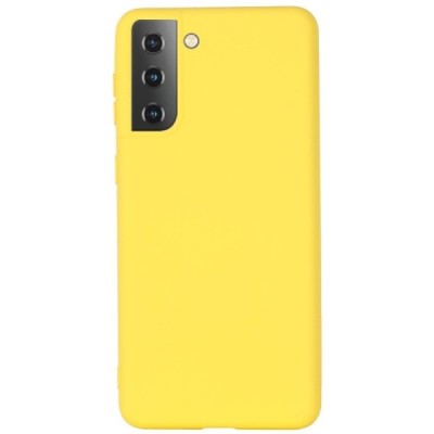 Samsung Galaxy S21 (G991B) „Shell“ cieta silikona (TPU) dzeltens apvalks | vacins.lv