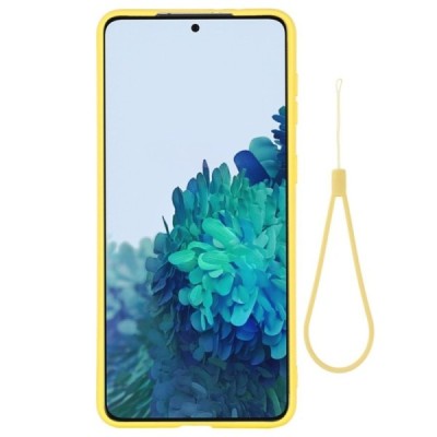 Samsung Galaxy S21 (G991B) „Shell“ cieta silikona (TPU) dzeltens apvalks | vacins.lv