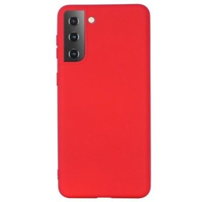 Samsung Galaxy S21+ (G996B) „Shell“ cieta silikona (TPU) sarkans apvalks | vacins.lv