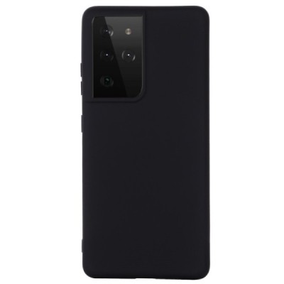 Samsung Galaxy S21 Ultra (G998B) „Shell“ cieta silikona (TPU) melns apvalks | vacins.lv