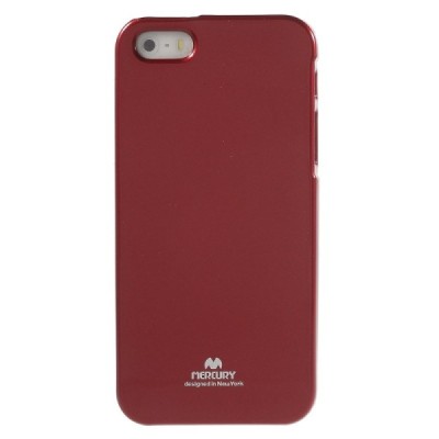 „Mercury“ Color kieto silikono (TPU) raudonas Apple iPhone SE (5, 5s) dėklas (dėkliukas) / Priedai.lt