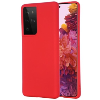 Samsung Galaxy S21 Ultra (G998B) „Shell“ cieta silikona (TPU) sarkans apvalks | vacins.lv