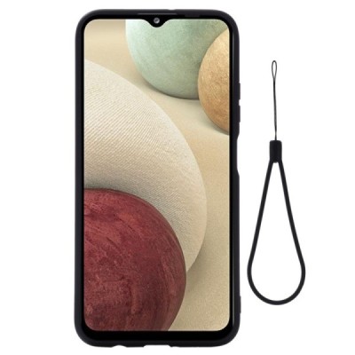 Samsung Galaxy A12 (A125F) Shell kieto silikono TPU juodas dėklas - nugarėlė | Priedai.lt