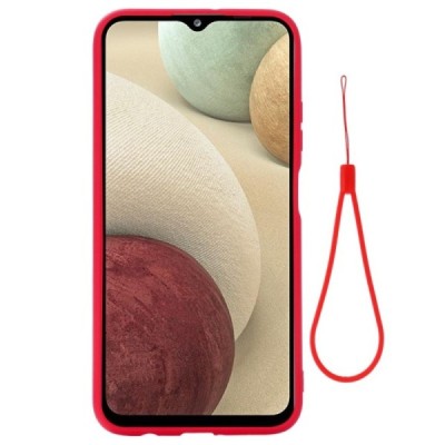 Samsung Galaxy A12 (A125F) „Shell“ cieta silikona (TPU) sarkans apvalks | vacins.lv